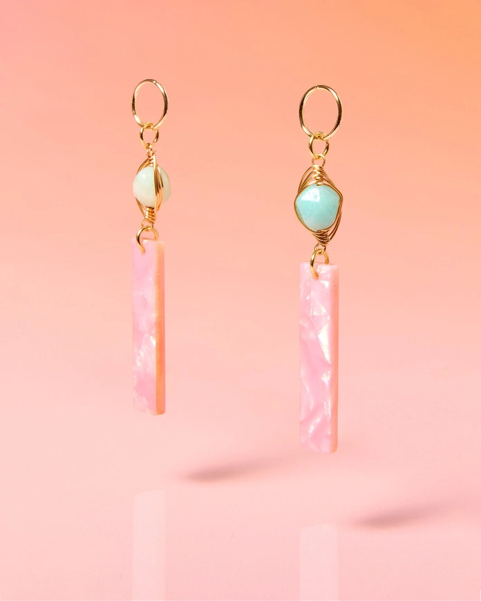 Glam Jade Post Earrings