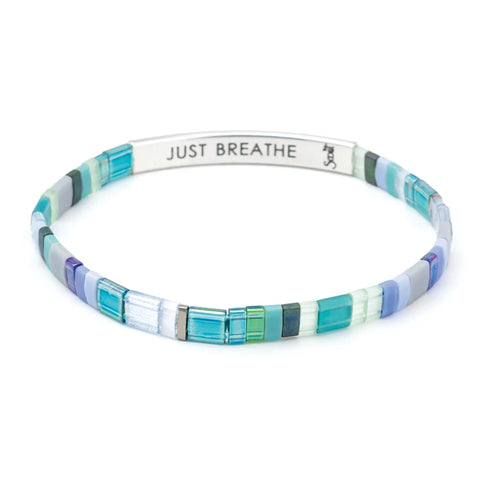 Just Breathe Miyuki Bracelet - Turquoise / Green / Silver