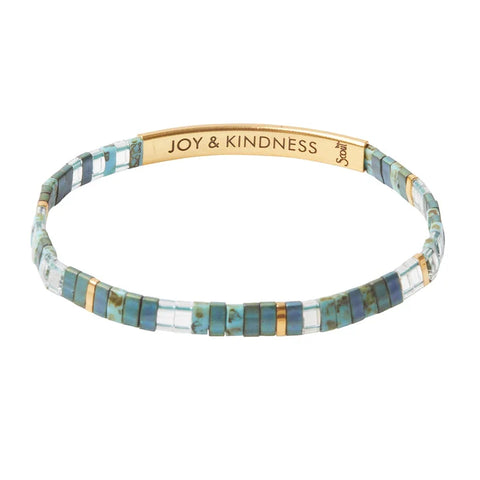 Joy & Kindness Miyuki Bracelet - Marine / Gold