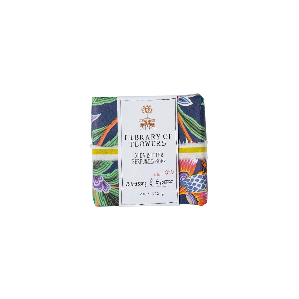 Navy Birds & Butterflies Square Handsoap