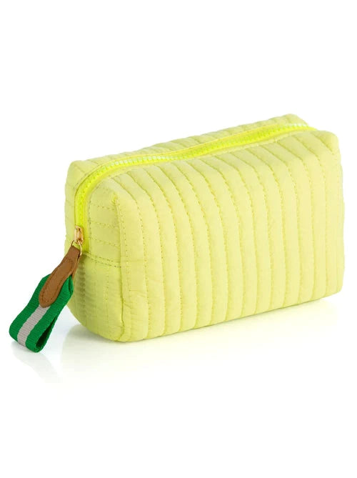 Ezra Small Boxy Cosmetic Pouch - Citron