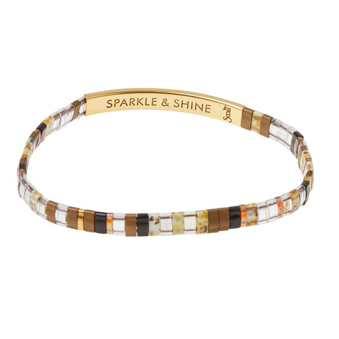 Sparkle & Shine Miyuki Bracelet - Topaz / Gold