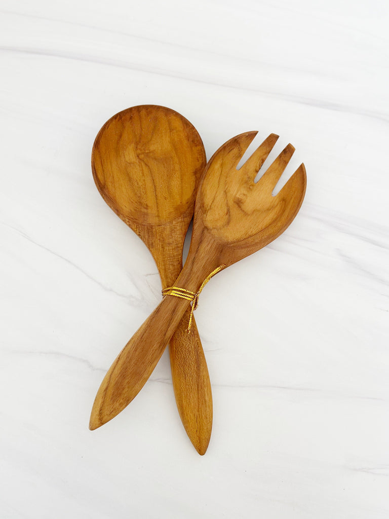 Balinese Teak Serving Spoons- Small Set