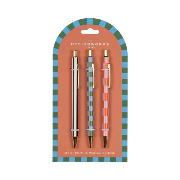 A Dopo Set of Pens - Stripes & Checks
