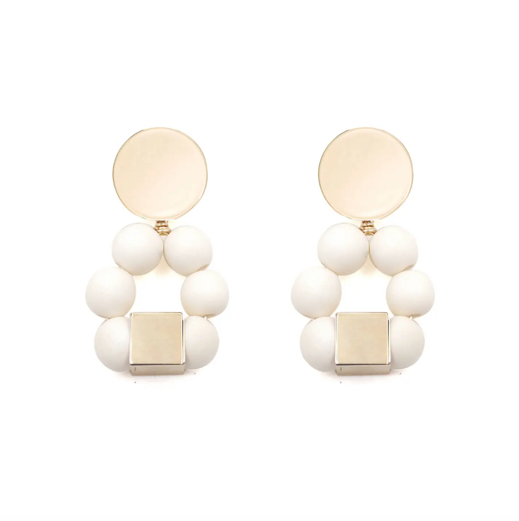 Jenna Earrings -- White