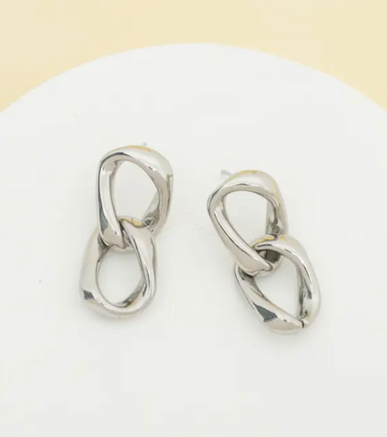 Linked Together Earrings – Silver
