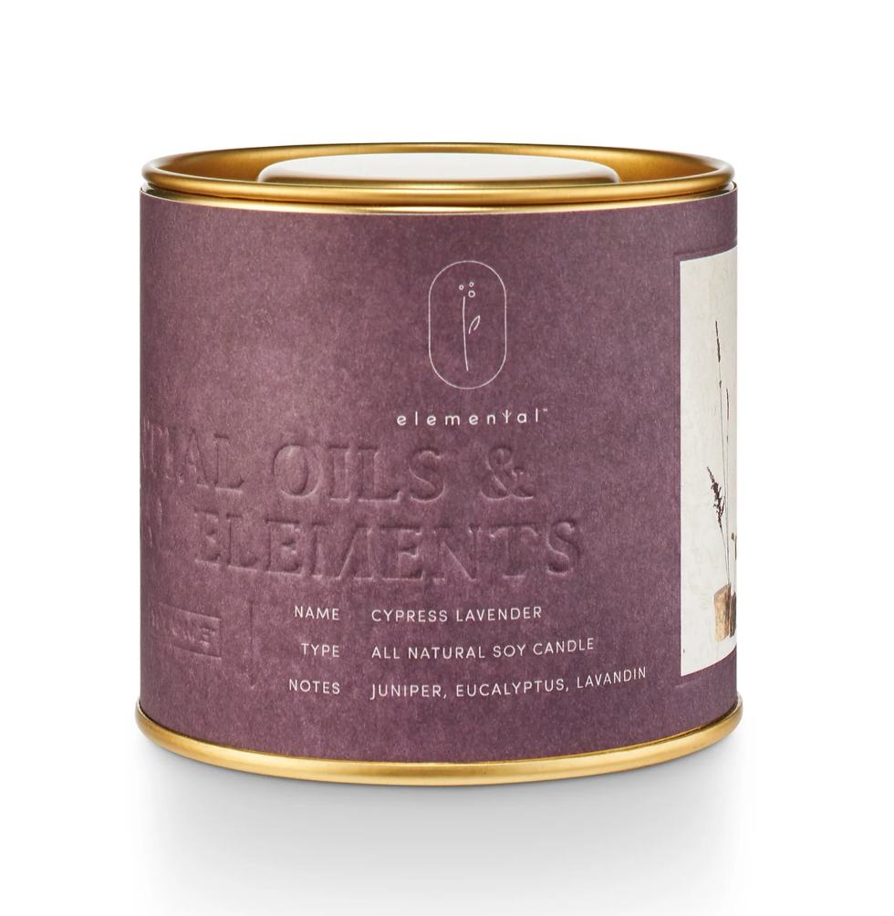 Cypress Lavender Natural Tin Candle