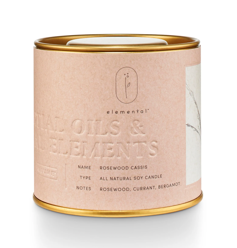 Rosewood Cassis Natural Tin Candle