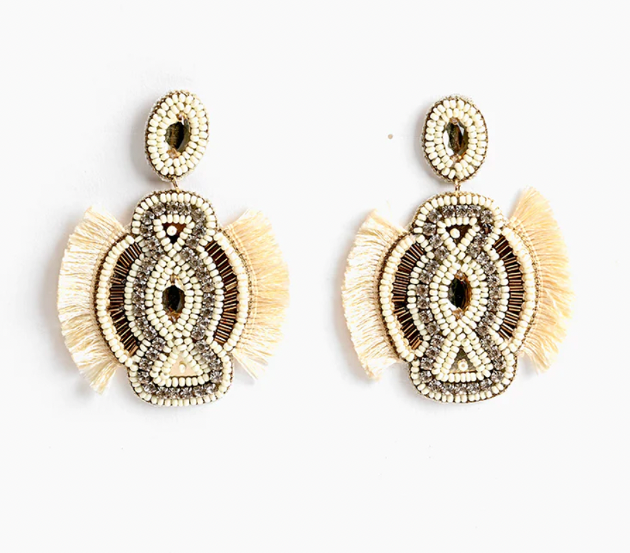 Egret Embellished Earrings