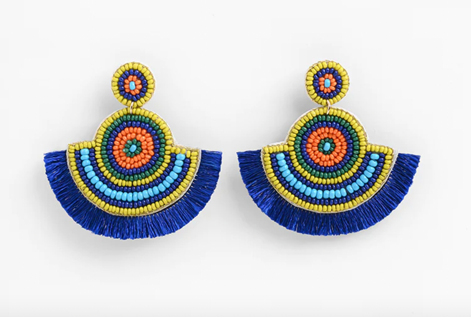 Tribal Hand Embellished Earrings