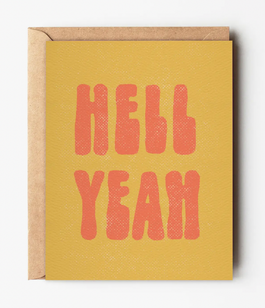 Hell Yeah - Retro Fun Congratulations Card