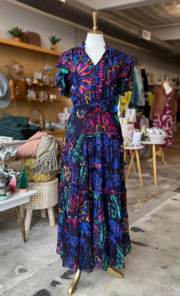 Stella Dress -- Painted Florals
