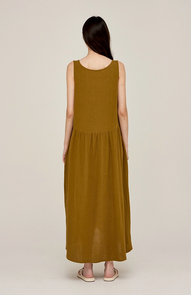 Aimee Dress -- Brown Olive