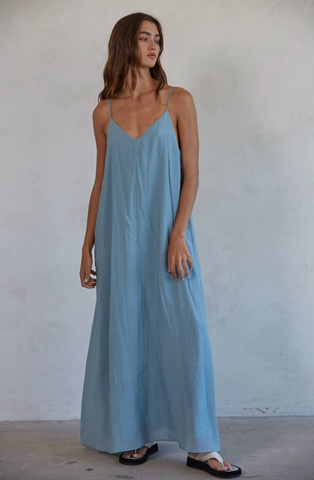 Annika Dress -- Dusty Blue