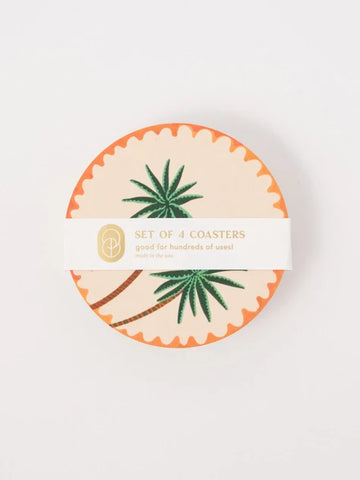 Palm Trees Coasters - Set of 4