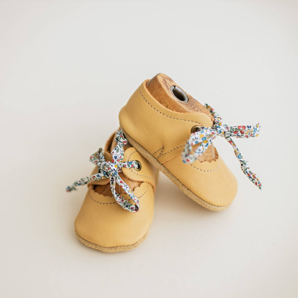 Tie Baby Mary Janes - Honey