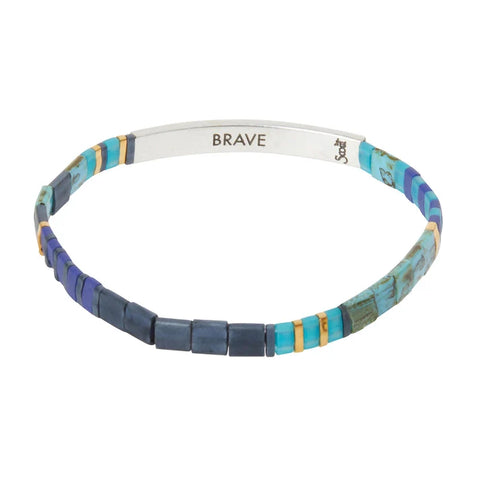 Brave Miyuki Bracelet - Cobalt / Silver