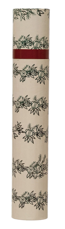 Fireplace Safety Matches in Tube Matchbox - Botanical Pattern #3