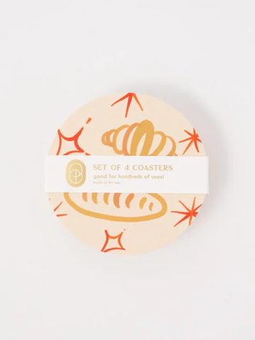 Oui Croissants Coasters - Set of 4