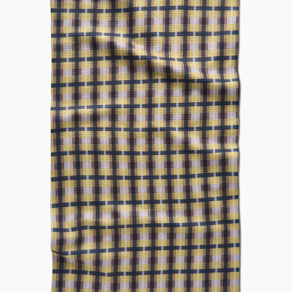 Crossbarred Yellow Tea Towel
