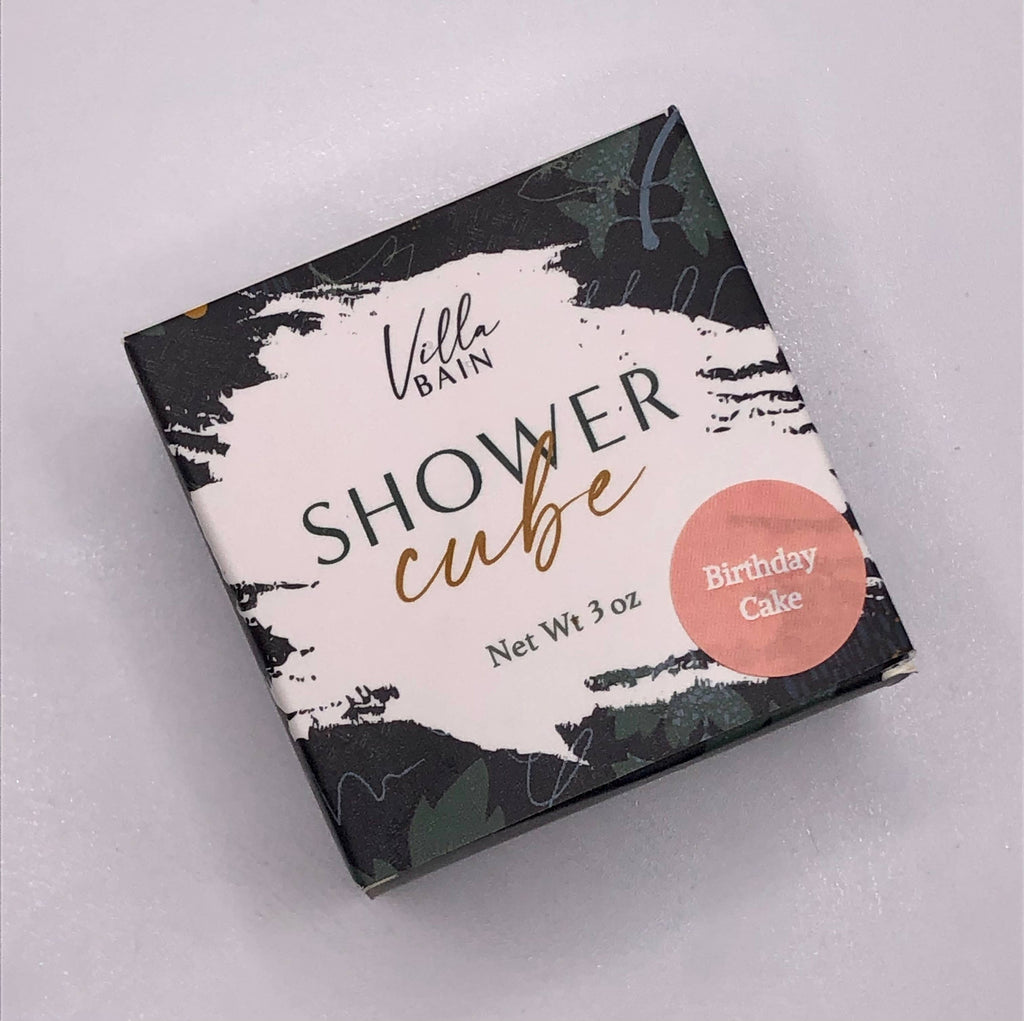Birthday Cake Shower Cube