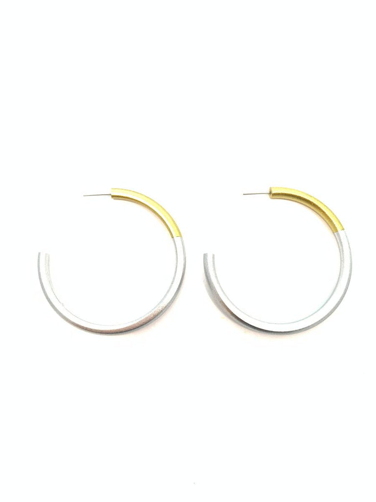 Medium Liz Hoops - Gold/Silver