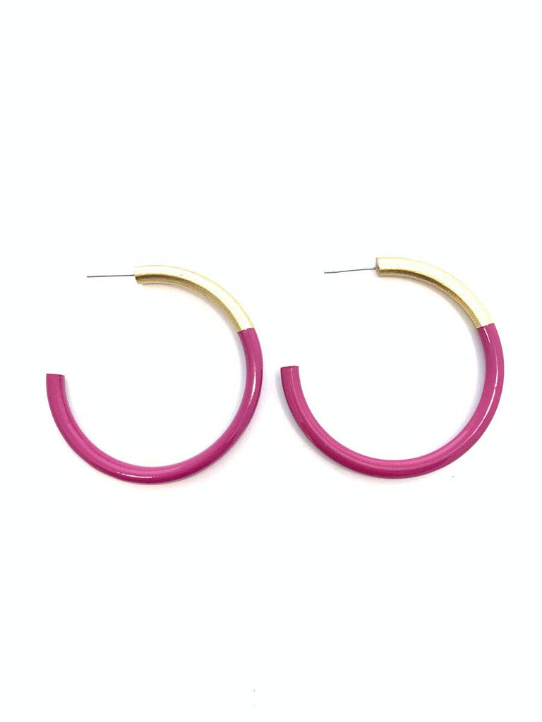 Large Liz Hoops - Fuchsia