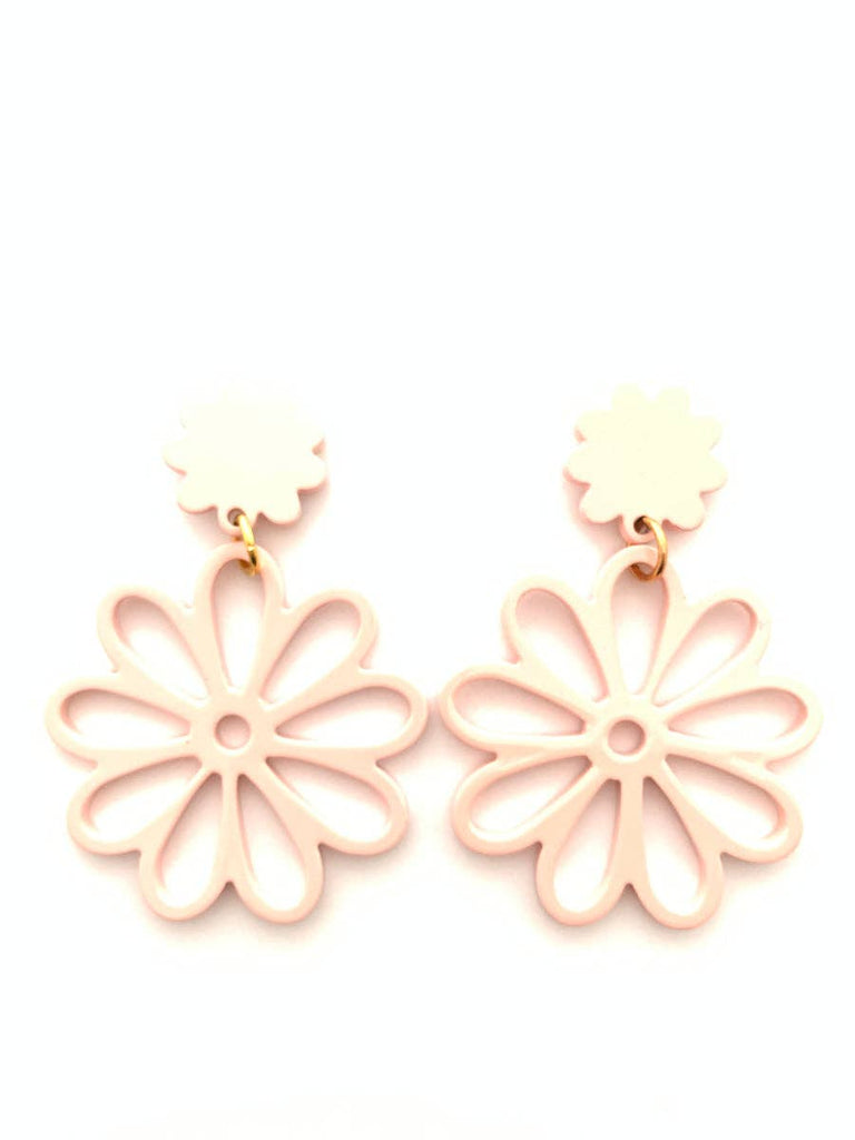 Dahlia Earrings - Cream