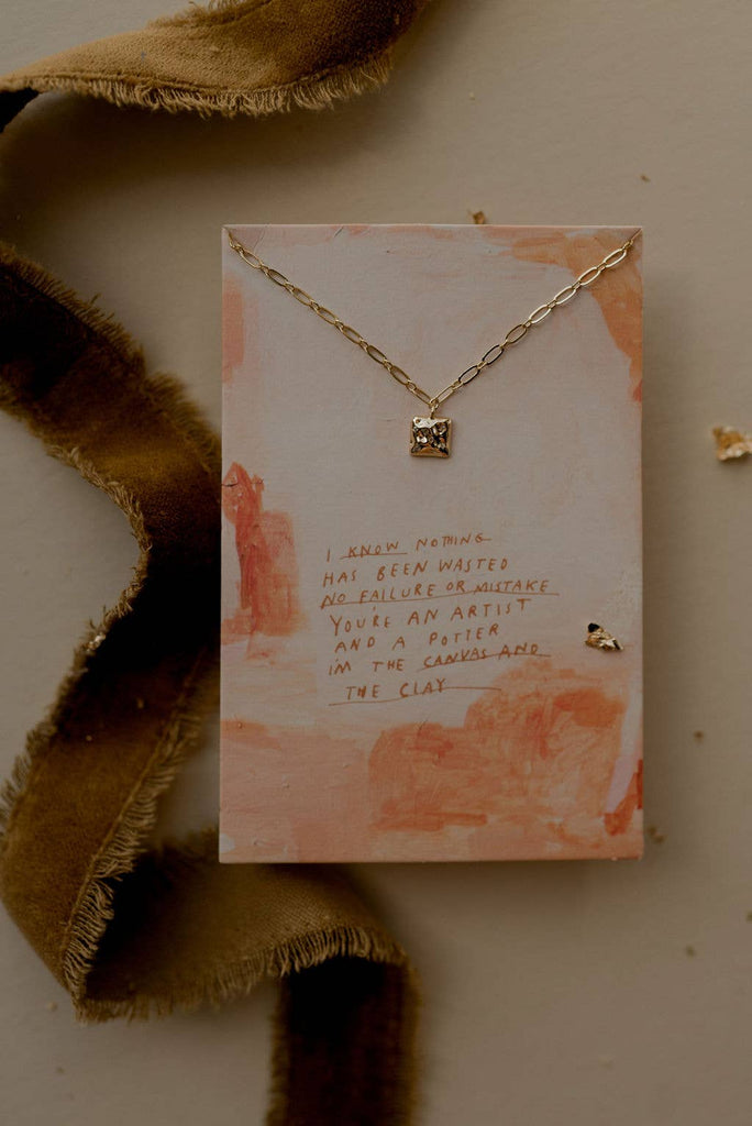 Canvas + Clay Necklace