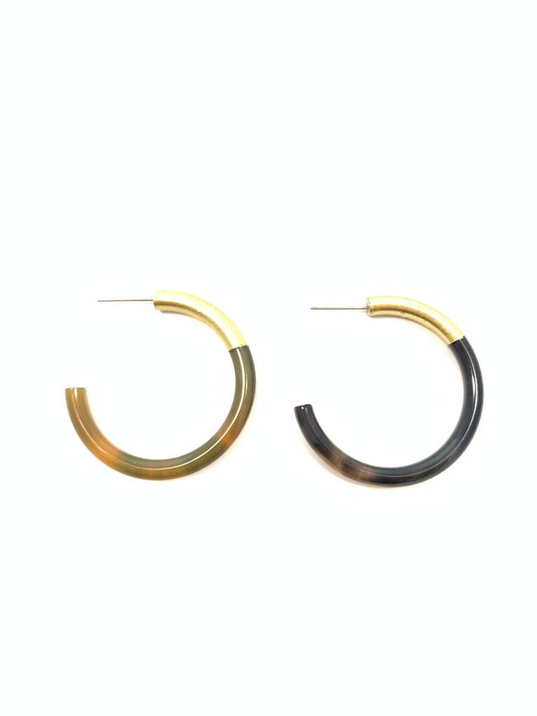 Medium Liz Hoops - Dark Natural