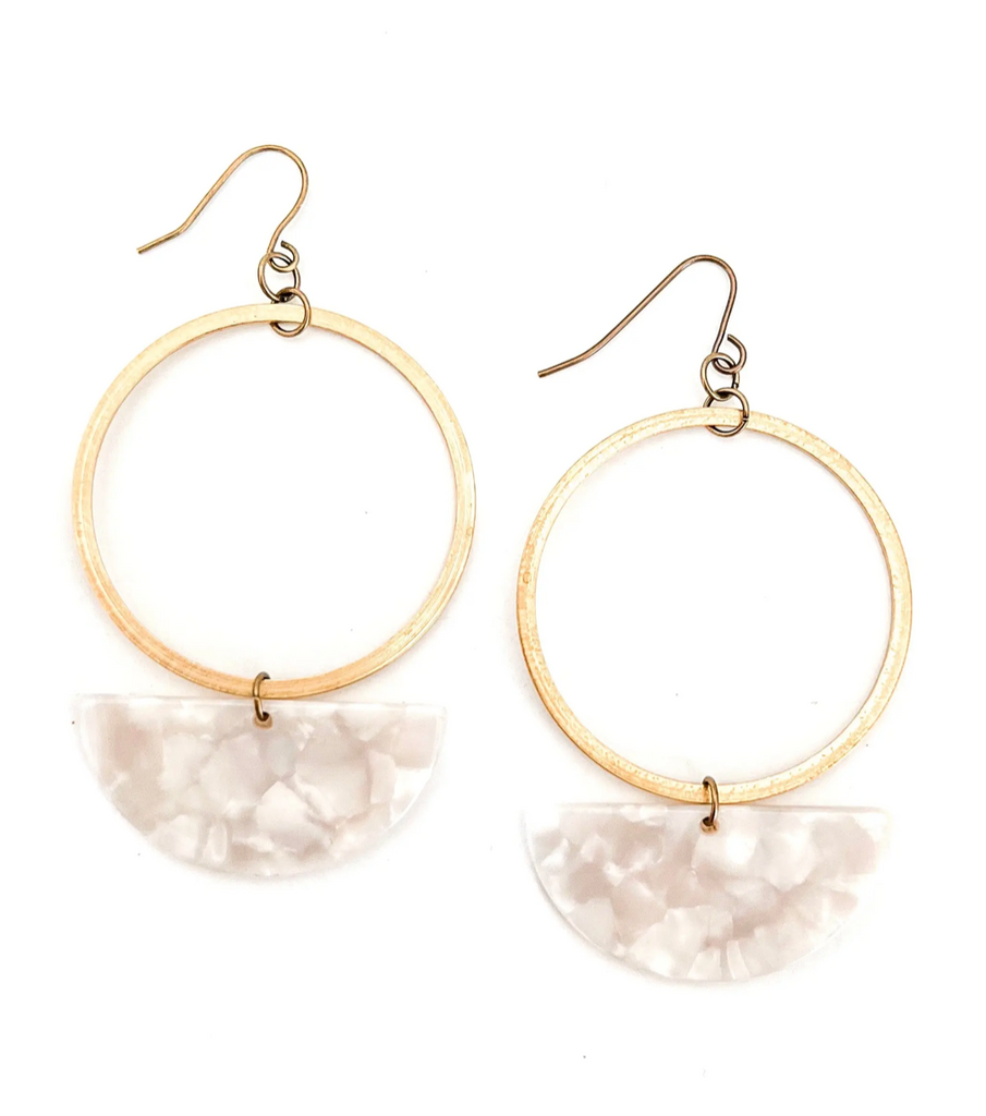 Etty Earrings -- White