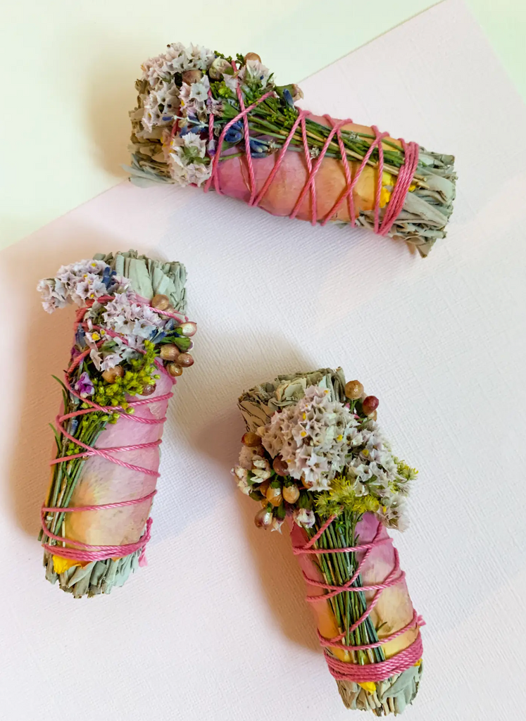 Wildflower + White Sage Smudge Wand