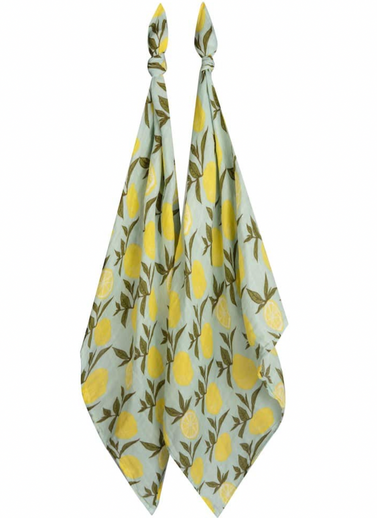 Organic Burp Cloths - Lemon