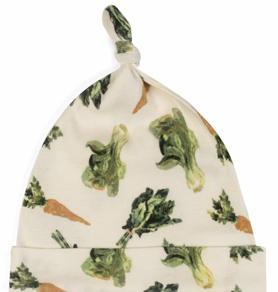 Knotted Baby Hat - Fresh Veggies (3-6 mo)