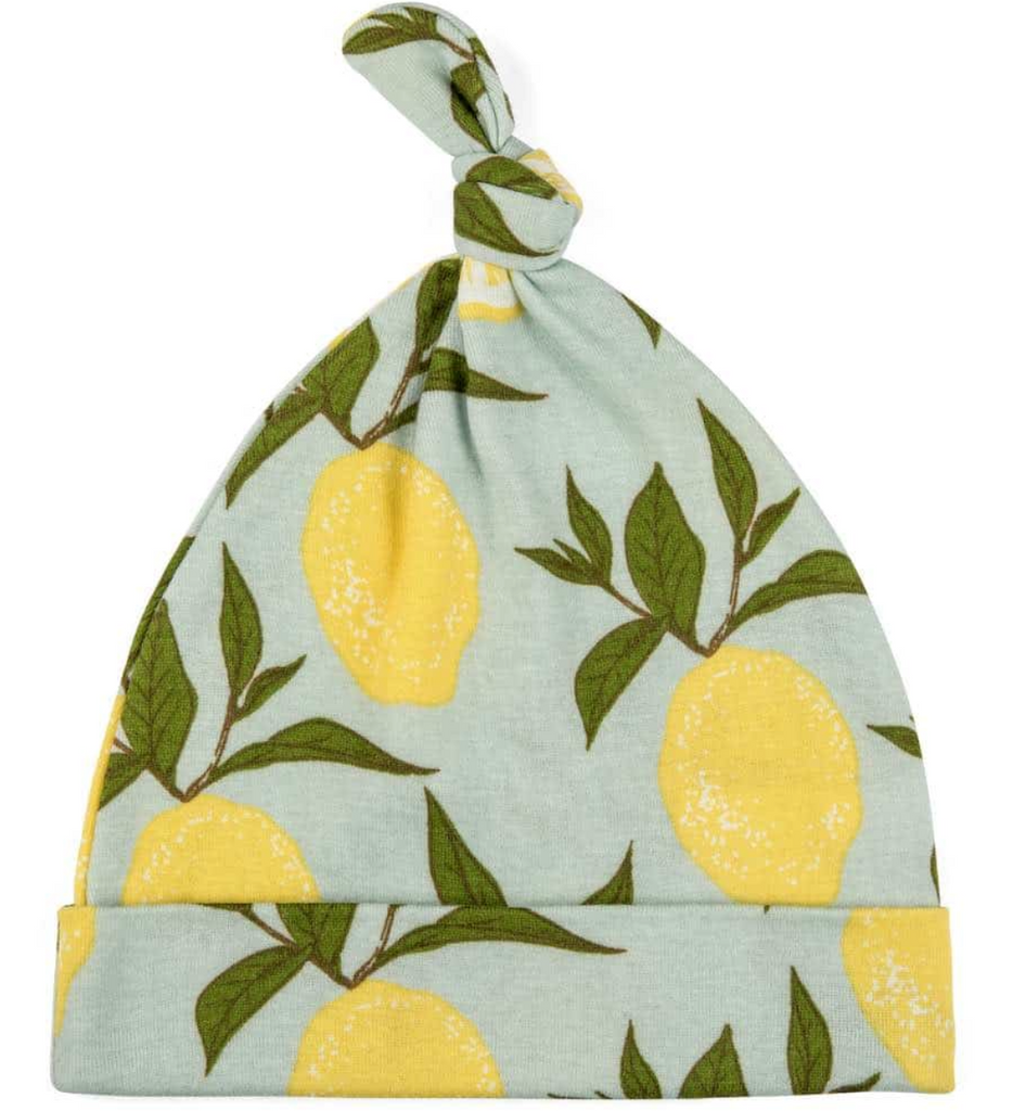 Knotted Baby Hat - Lemon (3-6 mo)
