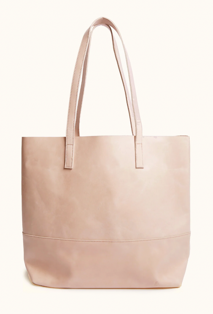 Mamuye Leather Tote -- Pale Blush