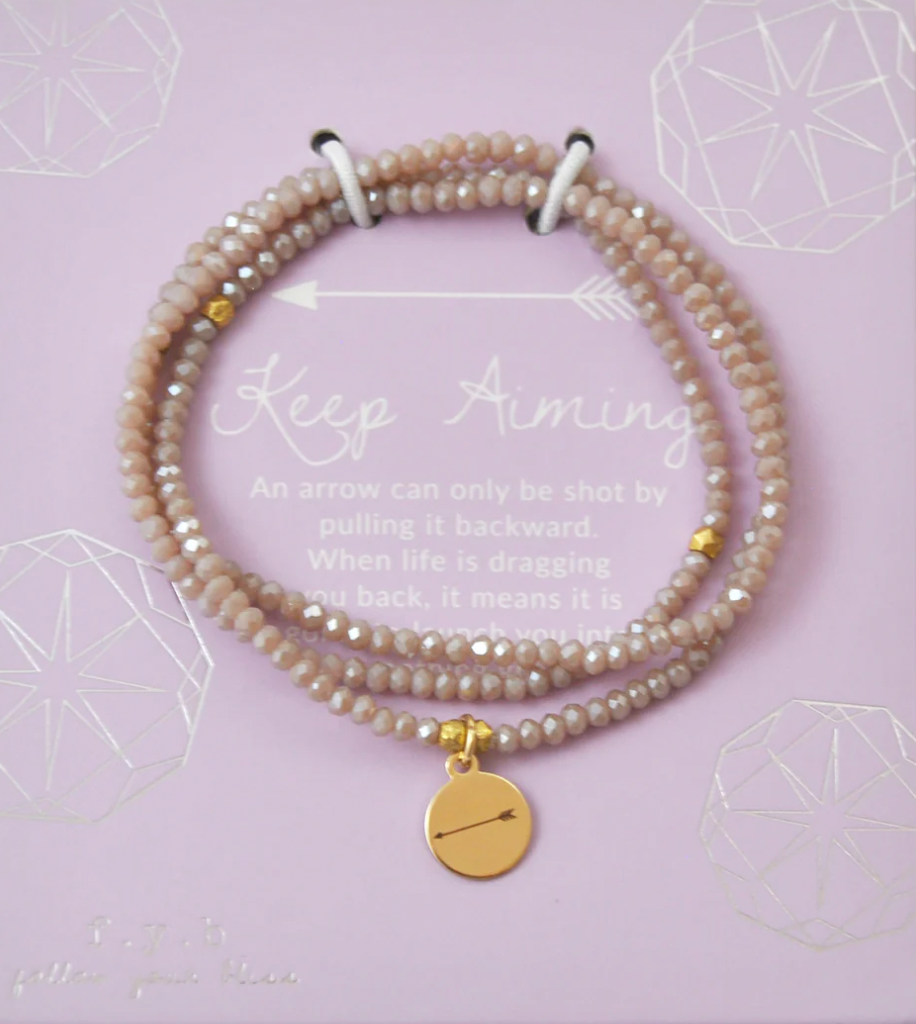 Keep Aiming Wrap Bracelet - Nude