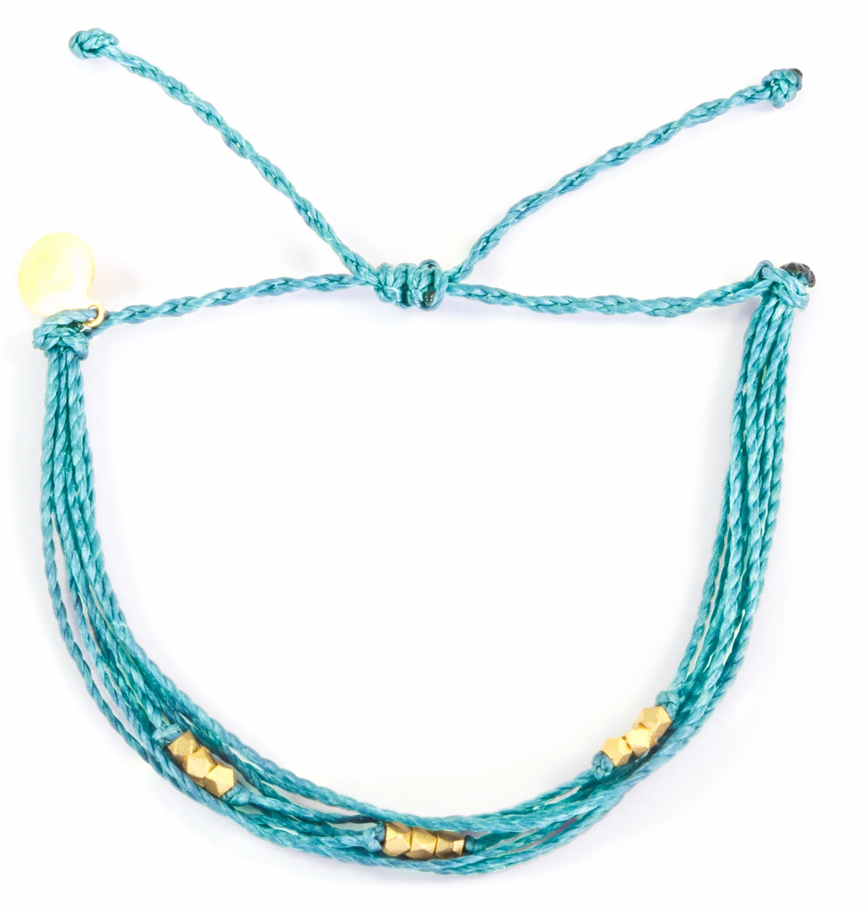 Macua Bracelets - Teal/Gold