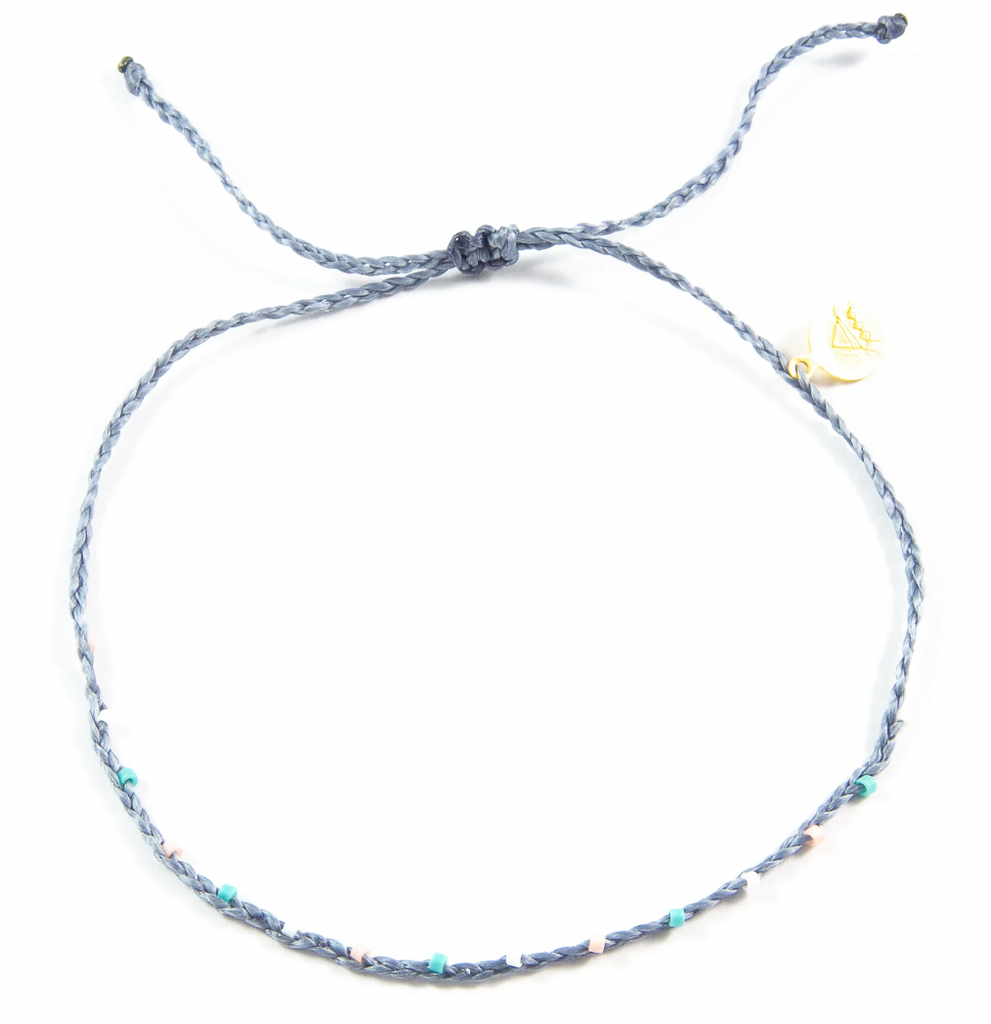 Barely Beaded Anklet - Denim