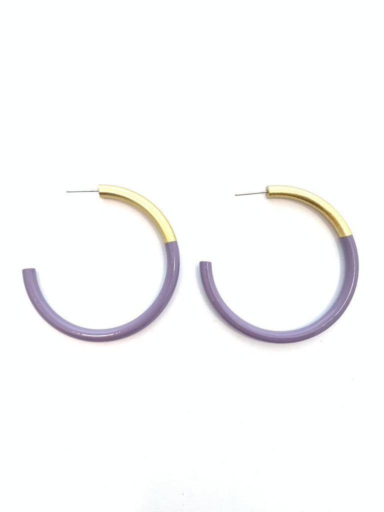 Large Liz Hoops - Lilac