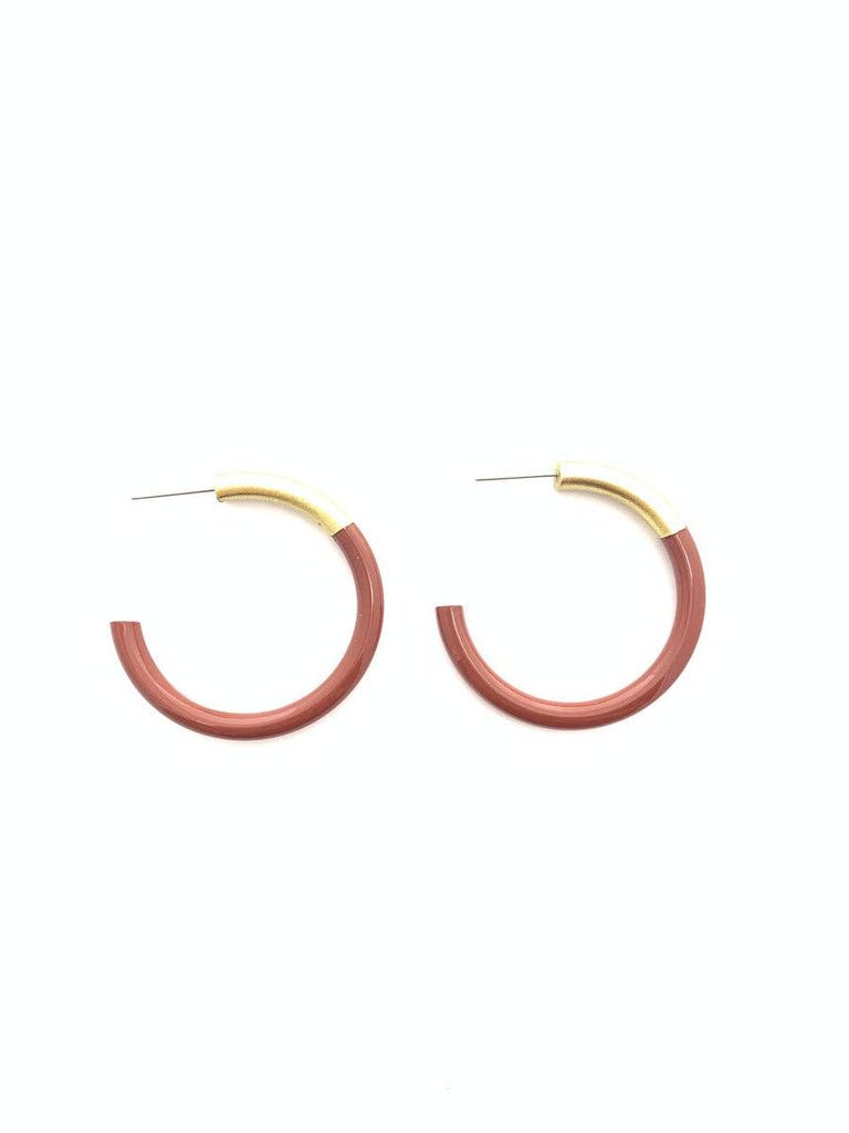Medium Liz Hoops - Brown