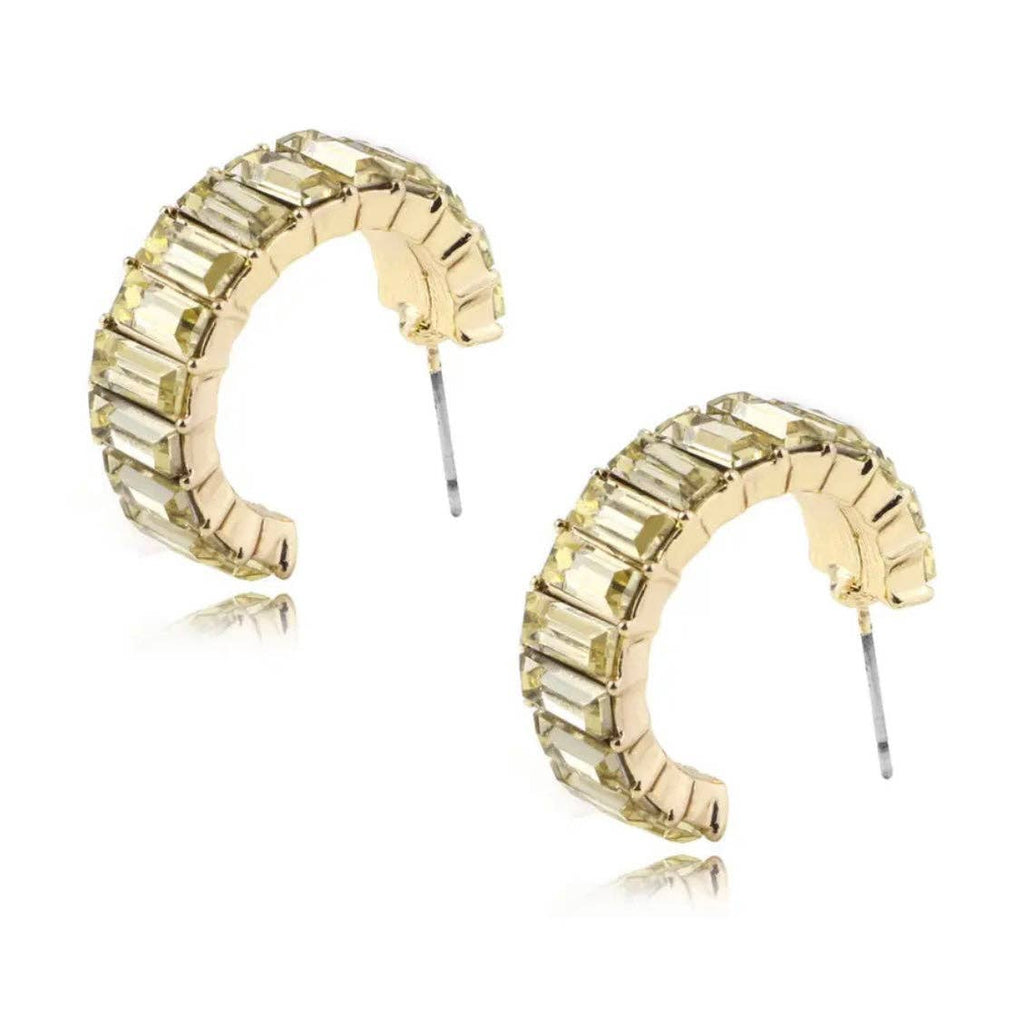 Champagne Petite Crystal Hoop