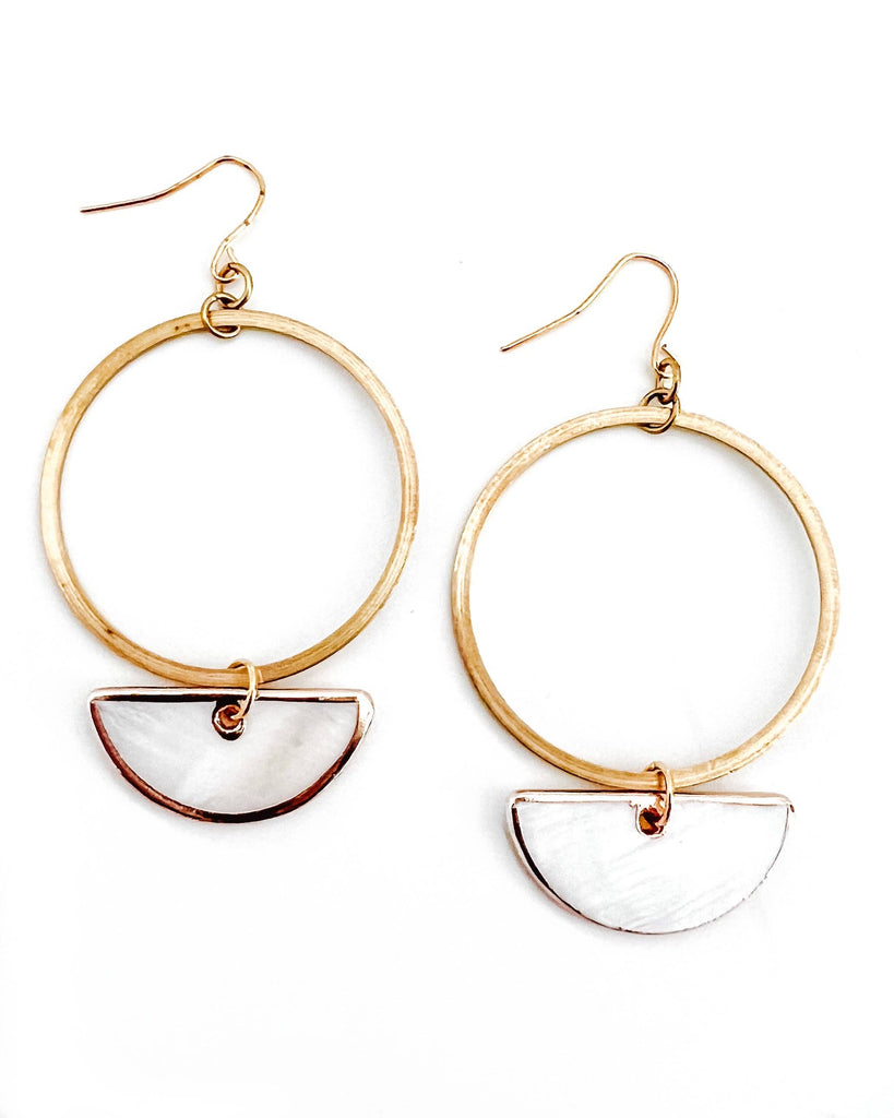 Evander Earrings - White