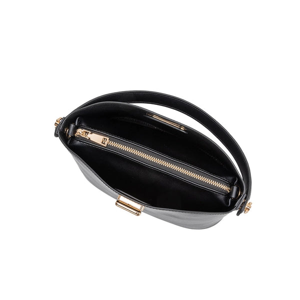 Lana Vegan Leather Crossbody - Black