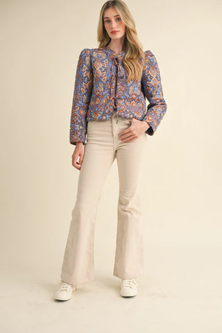 Emelia Jacket -- Steel Blue Brown Multi