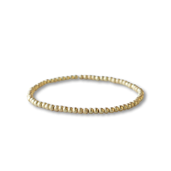 Gold Beaded Bracelets - Textured