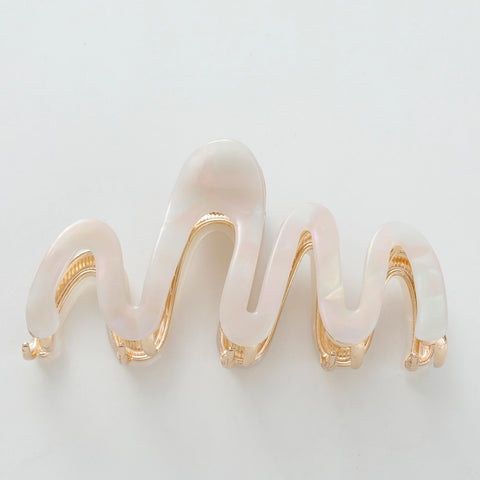 Willow Rose Large Squiggle Metal Clip - Opal