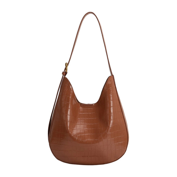 Stefanie Vegan Leather Shoulder Bag - Camel