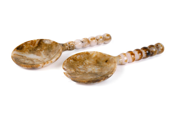 Resin Salad Server - Brown