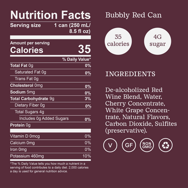 Non-Alcoholic Bubbly Red Can (CANNOT SHIP)